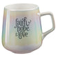 Ceramic Mug, 384 ML: Faith, Hope & Love, Iridescent
