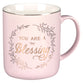 Ceramic Mug: You Are A Blessing, Pink, Comes in a Corrugated Box