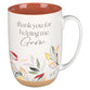 Ceramic Mug: Teacher - Thank You for Helping, Comes in a Corrugated Box