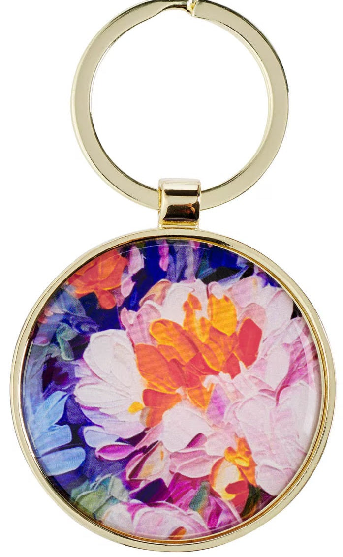 Metal Keyring in Tin: A Sweet Friendship (Watercolor Garden Collection)