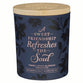 Glass Candle with Bamboo Lid: Navy Sweet Friendship