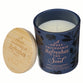 Glass Candle with Bamboo Lid: Navy Sweet Friendship