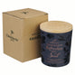Glass Candle with Bamboo Lid: Navy Sweet Friendship