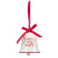 Christmas Ornament: Ceramic Bell, Peace on Earth, White