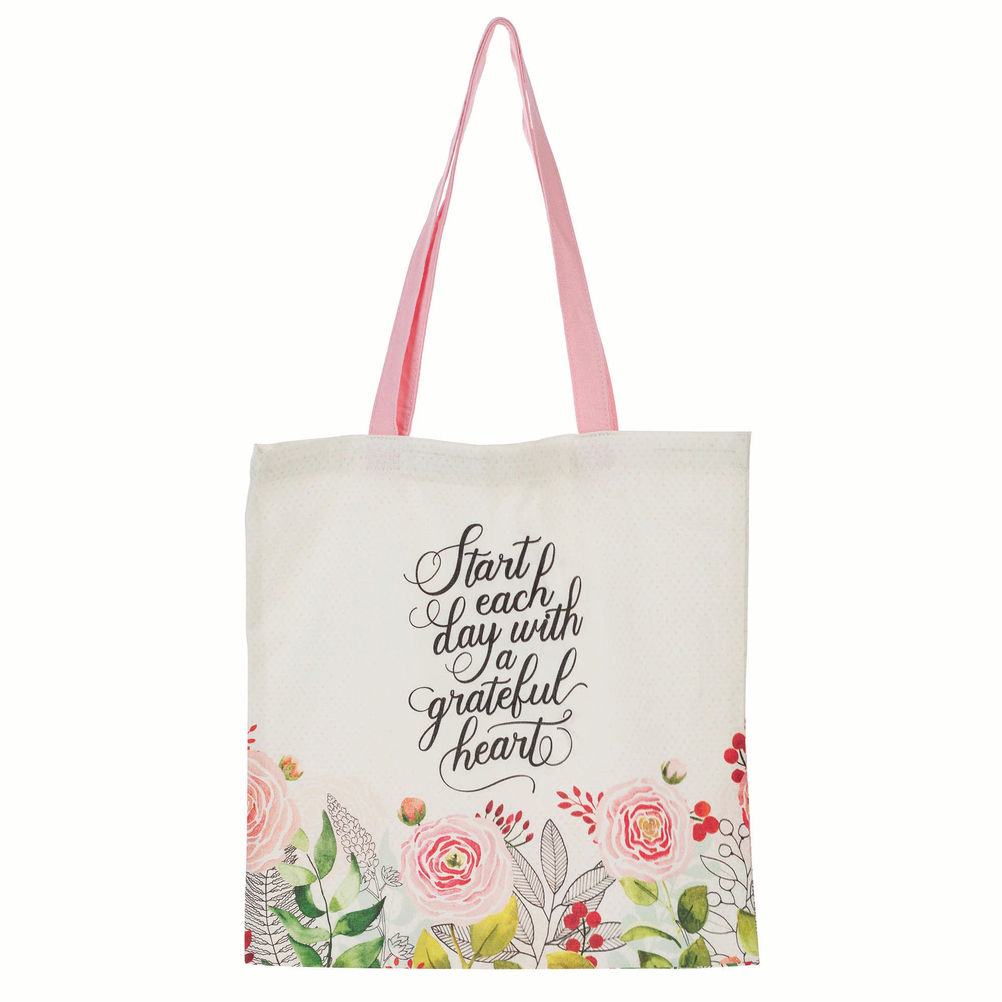 Canvas Tote Bag: Start Each Day With A Grateful Heart