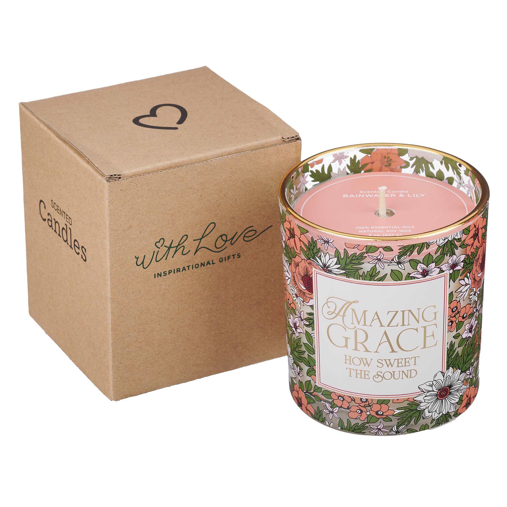 Glass Candle: Amazing Grace