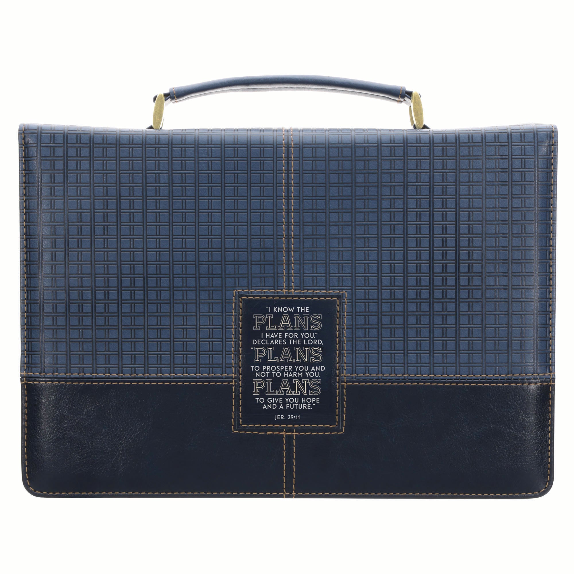 Bible Cover Medium: Classic Navy Grad Plans Jer. 29:11