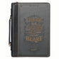 Bible Cover Medium: Fashion Charcoal/Black Trust In The Lord Prov. 3:5