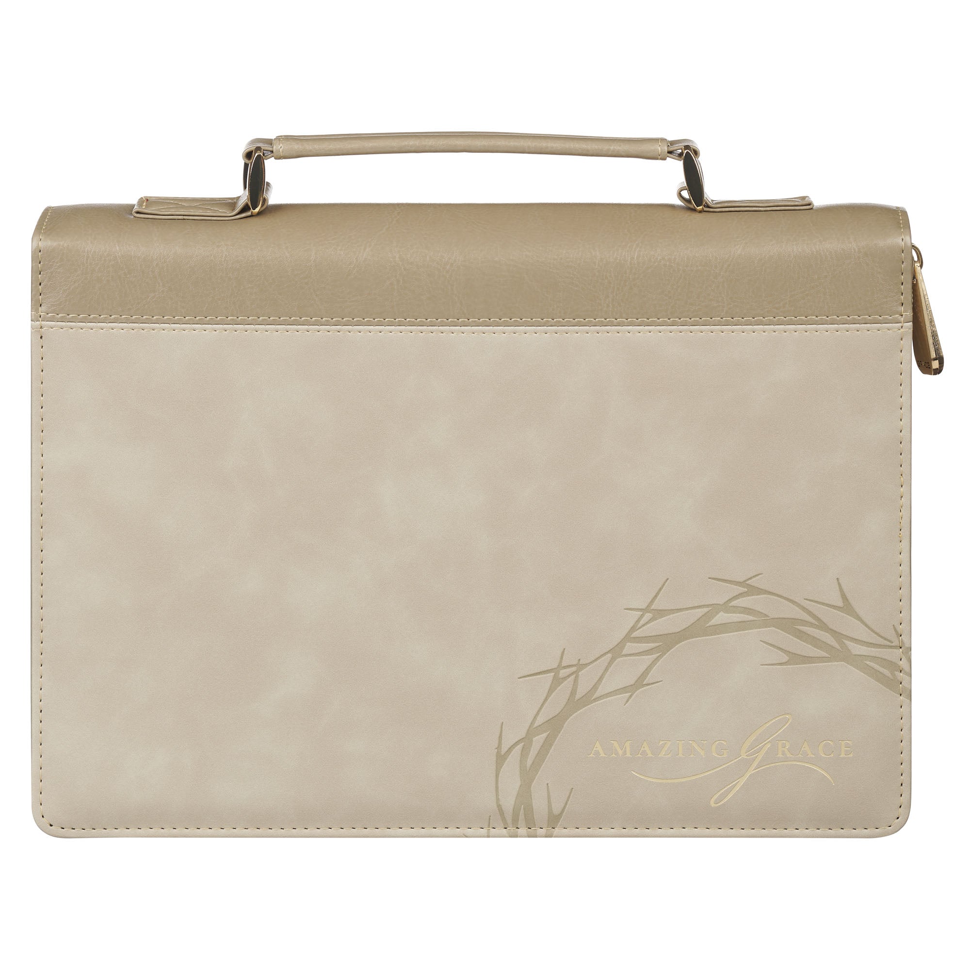 Bible Cover Medium (Amazing Grace Taupe Crown of Thorns Collection)