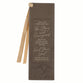 Bookmark Faux Leather: Brown Strong & Courageous Josh. 1:9