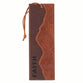 Bookmark Faux Leather: Brown Two-tone Faith Mountains Matt. 17:20