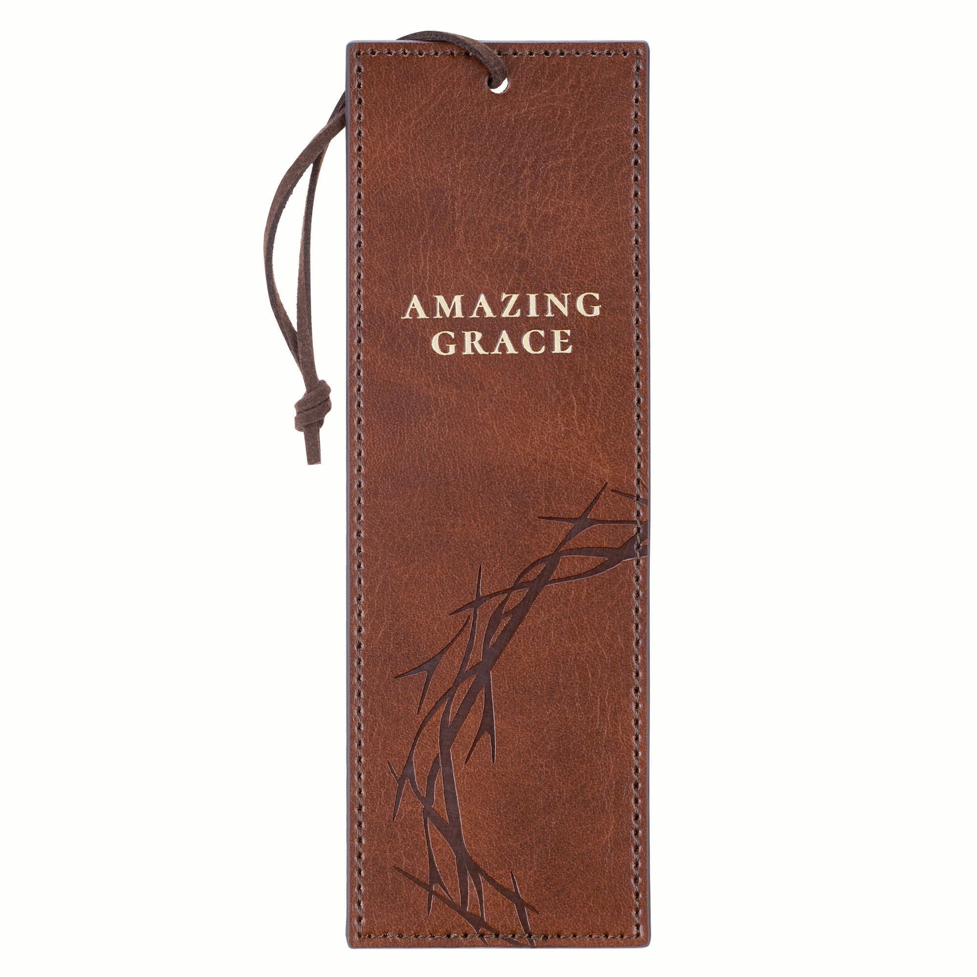 Bookmark Faux Leather: Crown of Thorns/Amazing Grace Isa. 53:5