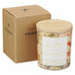Glass Candle with Bamboo Lid: Floral Strong & Courageous Josh. 19