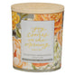 Glass Candle with Bamboo Lid:  Floral Joy Comes in the Morning Ps. 305