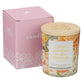 Glass Candle with Bamboo Lid:  Floral Joy Comes in the Morning Ps. 305