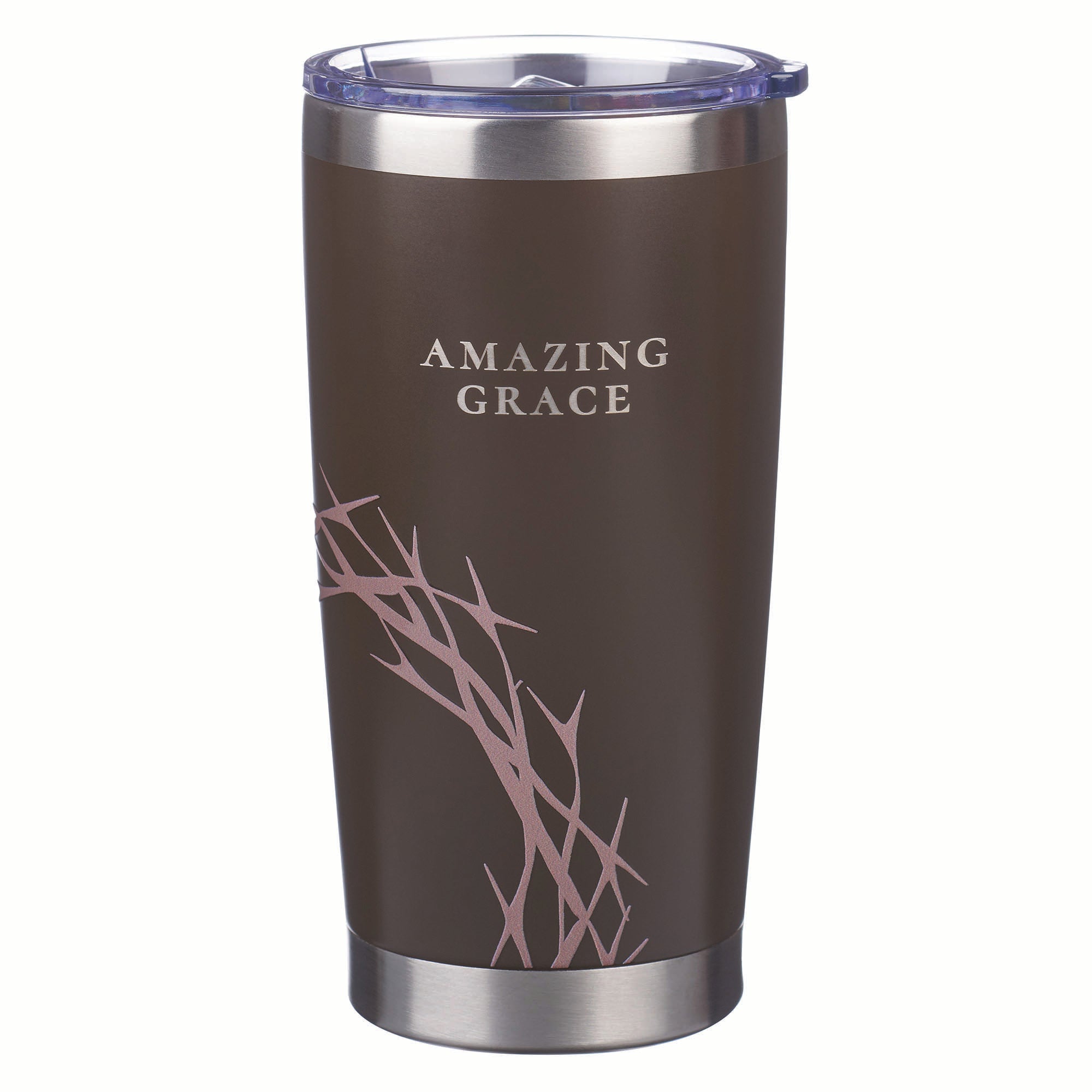 Tumbler, Stainless Steel: Taupe Amazing Grace