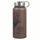 Water Bottle, Stainless Steel: Brown Strength and Defense  Ex. 15:2