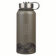 Water Bottle, Stainless Steel: Brown Faith Mountains Matt. 17:20