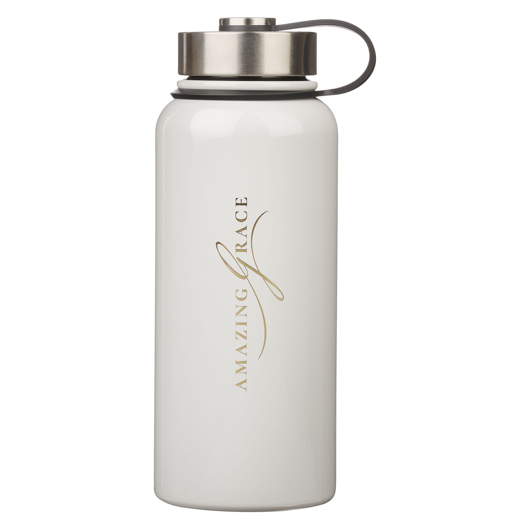 Water Bottle, Stainless Steel, 946ml (Amazing Grace Taupe Crown of Thorns Collection)