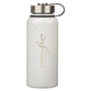 Water Bottle, Stainless Steel, 946ml (Amazing Grace Taupe Crown of Thorns Collection)