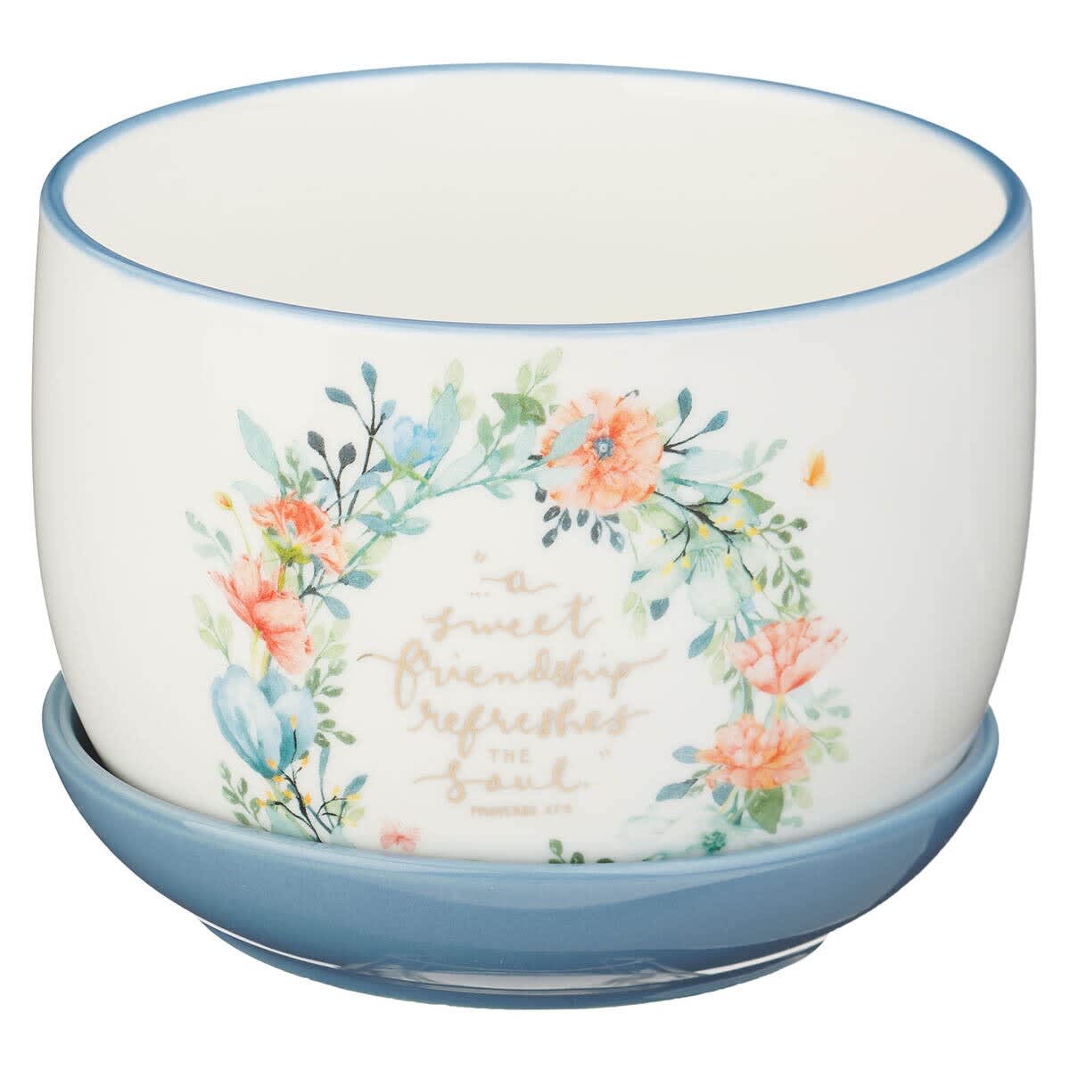 Ceramic Planter: Sweet Friendship Prov. 27:9