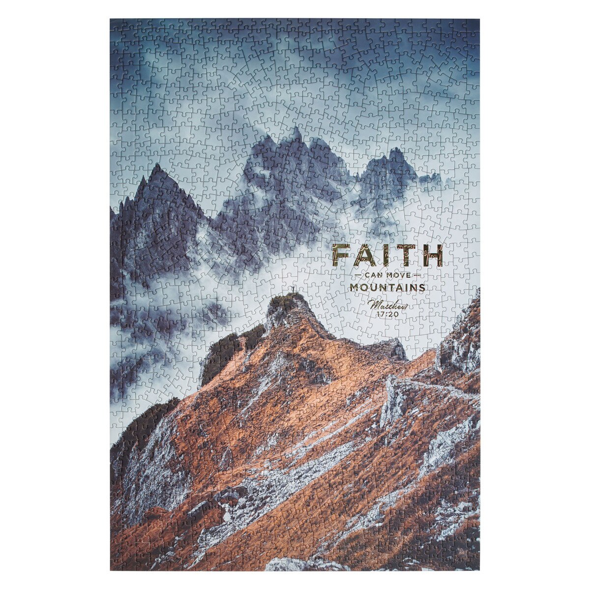 Jigsaw Puzzle (1000 Piece): Faith Mountains Matt. 17:20