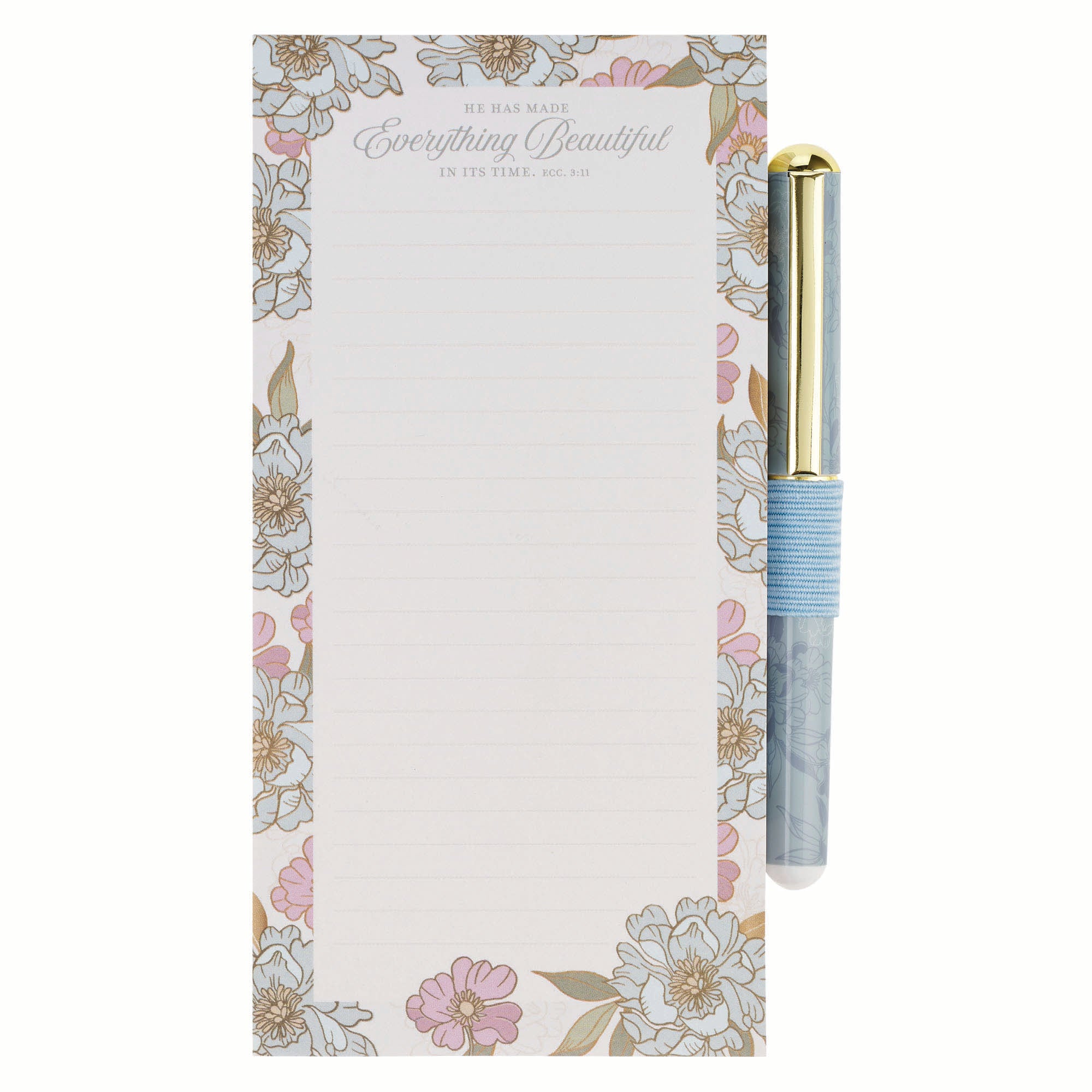 Magnetic Shopping List with Pen: Everything Beautiful Ecc. 3:11