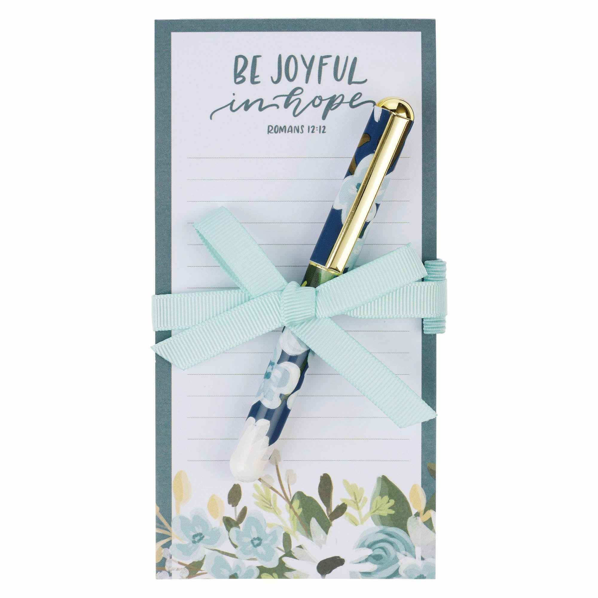 Magnetic Shopping List with Pen: Be Joyful in Hope Rom 12:12