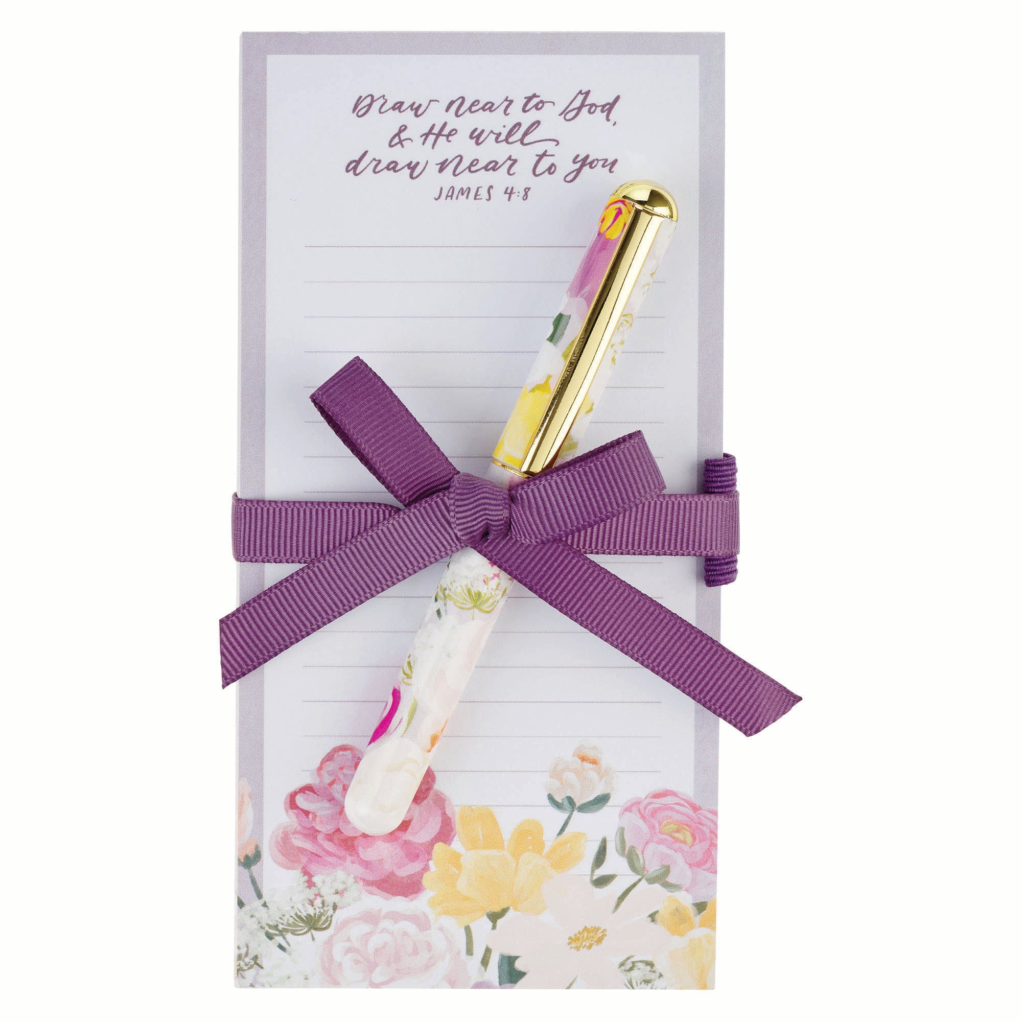 Magnetic Shopping List with Pen: Draw Near to God James 4:8