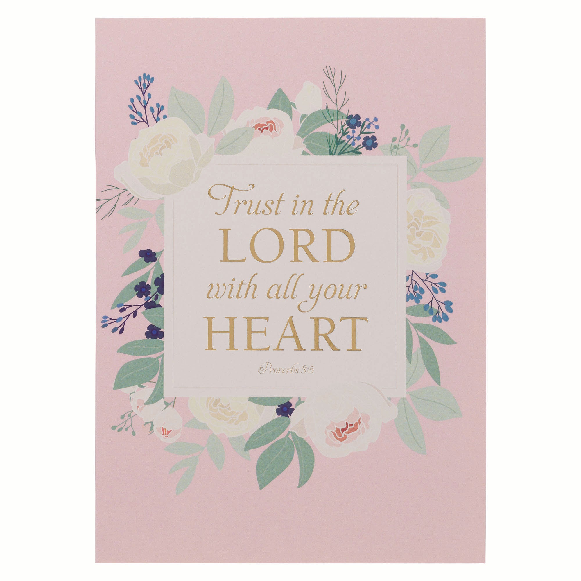 Notebook: Pink Floral Trust in the Lord Prov. 3:5