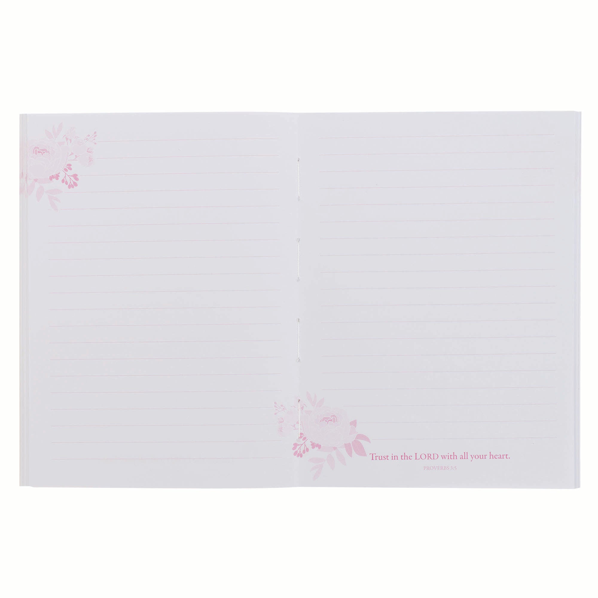 Notebook: Pink Floral Trust in the Lord Prov. 3:5