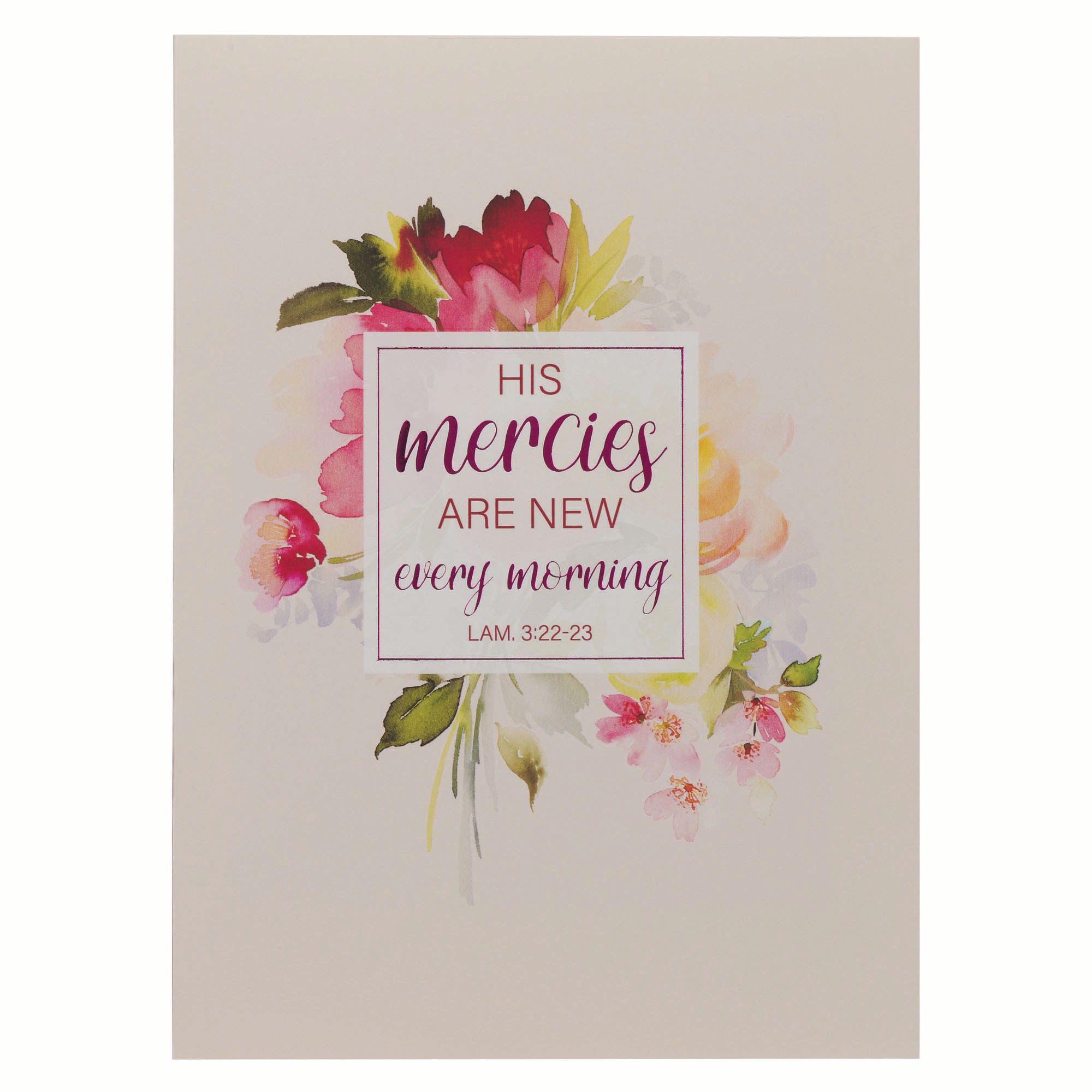 Notebook: Pink His Mercies Are New Every Morning Lam. 3:22-23