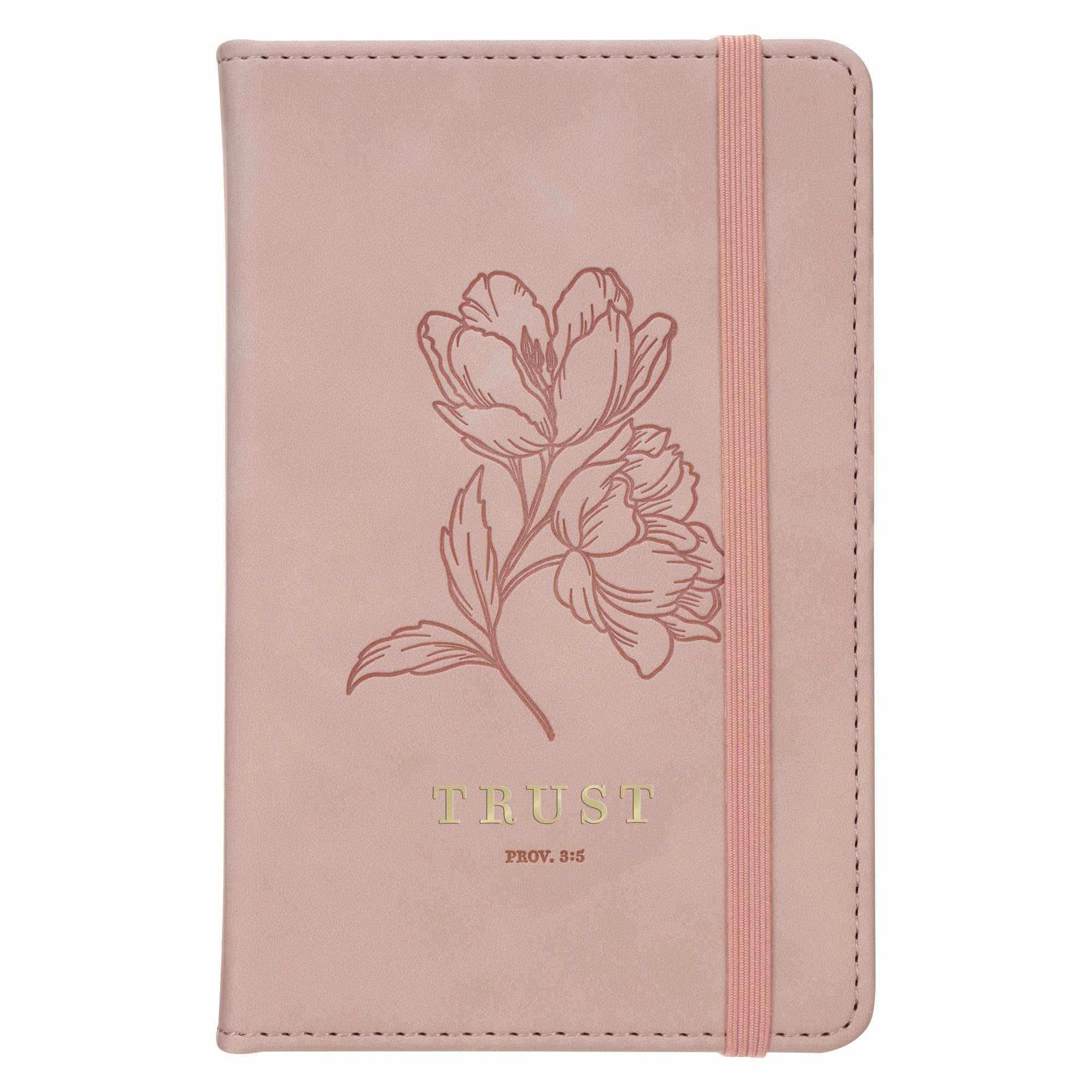 Notebook with Elastic Closure (Faux Hardcover): Pink Trust Prov. 3:5