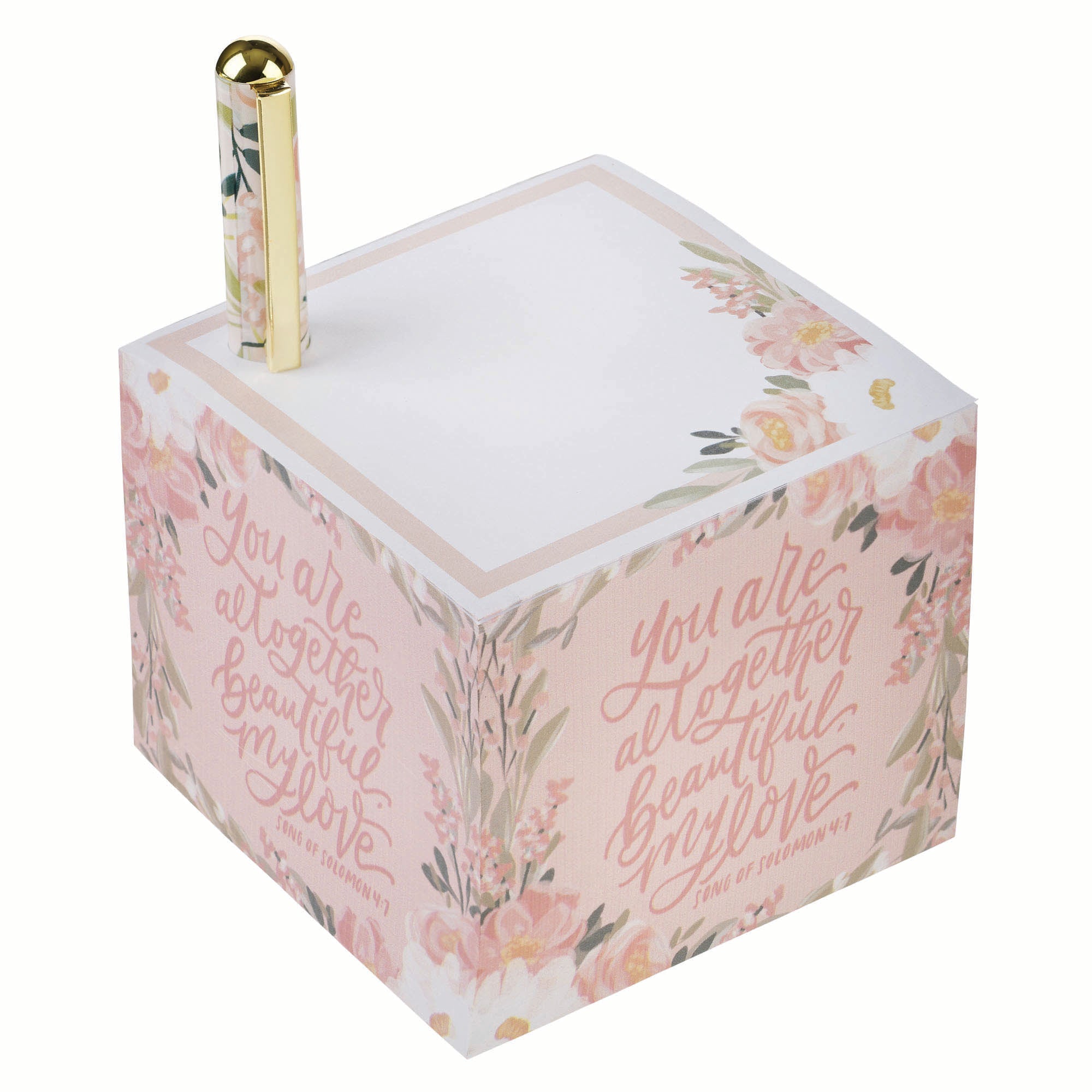 Note Block with Pen: You Are Altogether Beautiful My Love Song 4:7