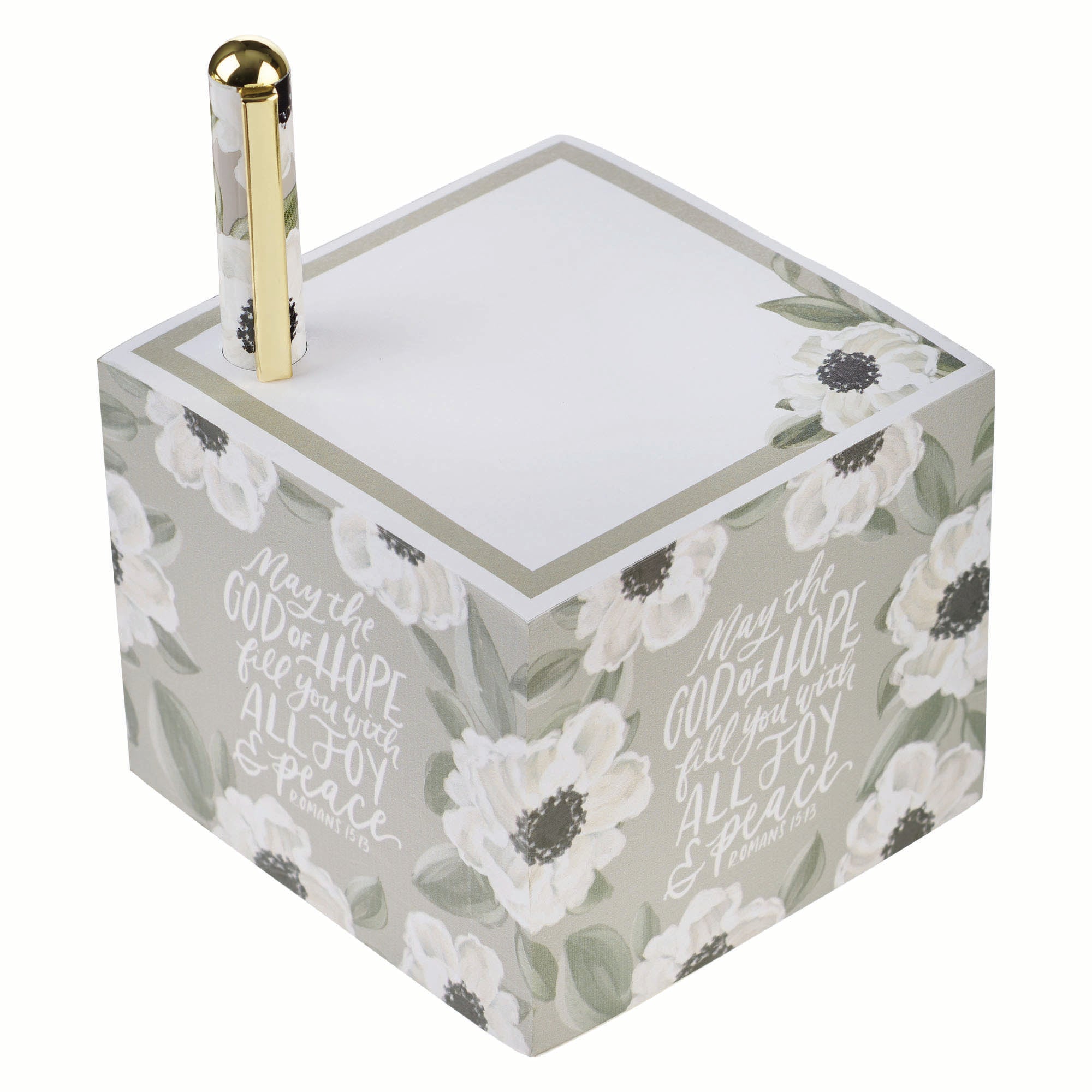 Note Block with Pen: May the God of Hope Rom. 15:13