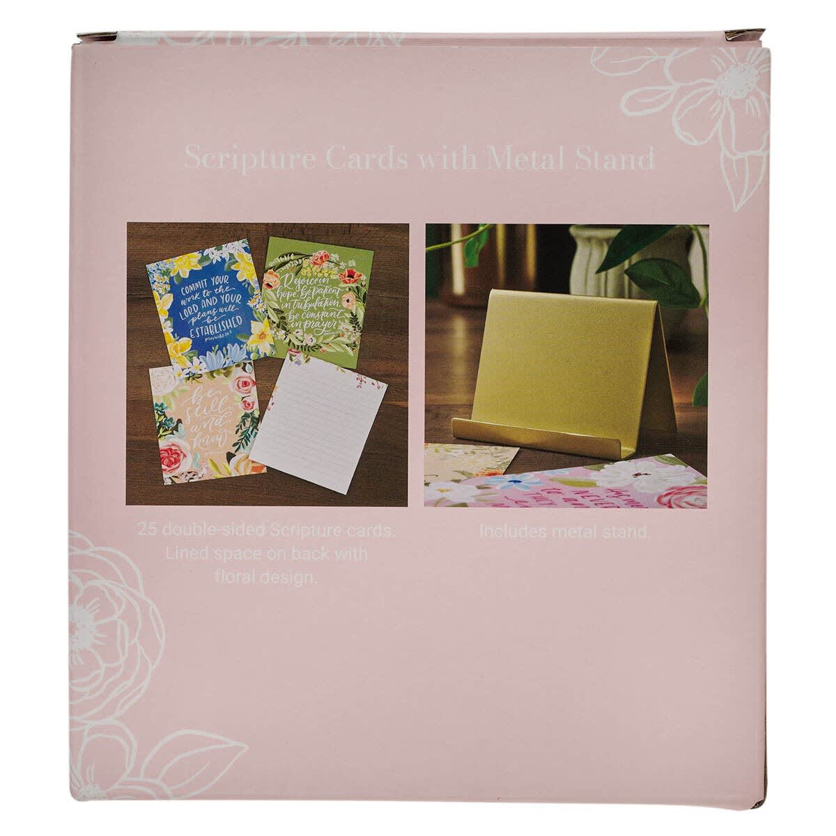 Scripture Cards with Stand: Floral