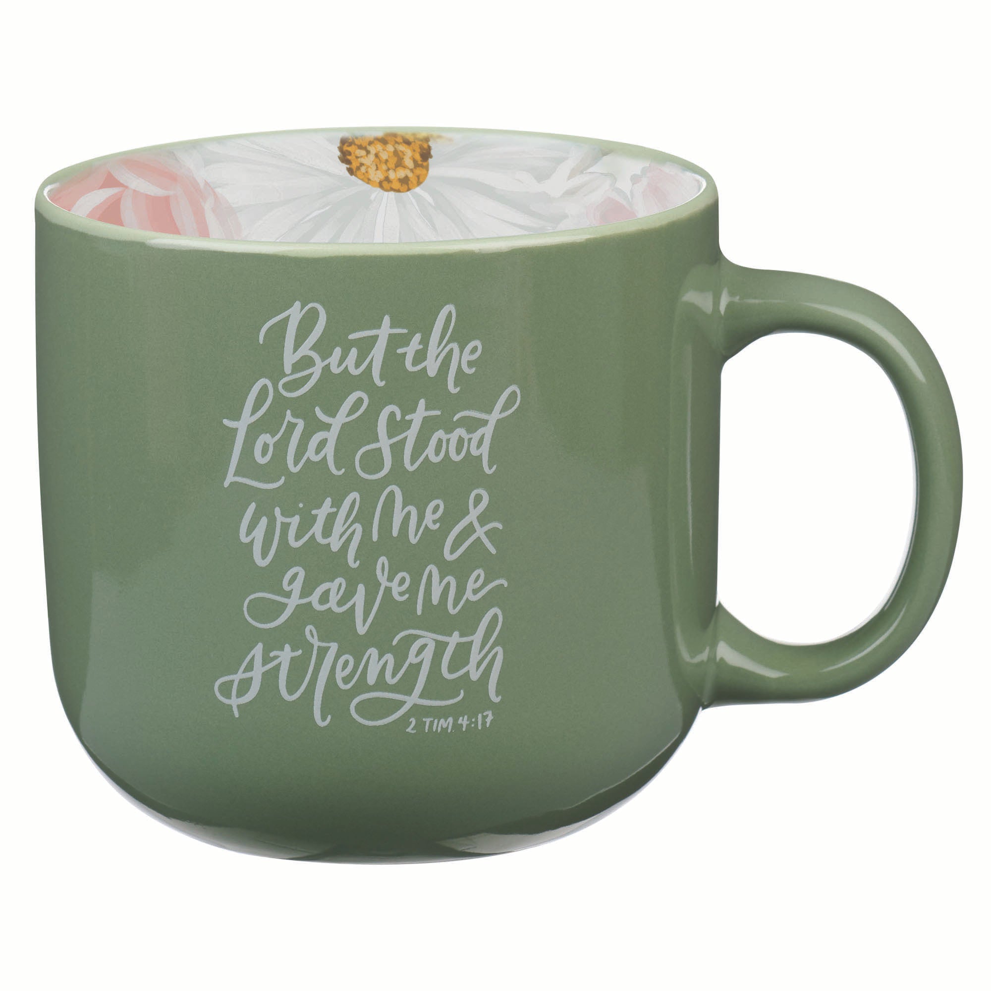 Ceramic Mug: Green The Lord Stood With Me 1 Tim. 4:17
