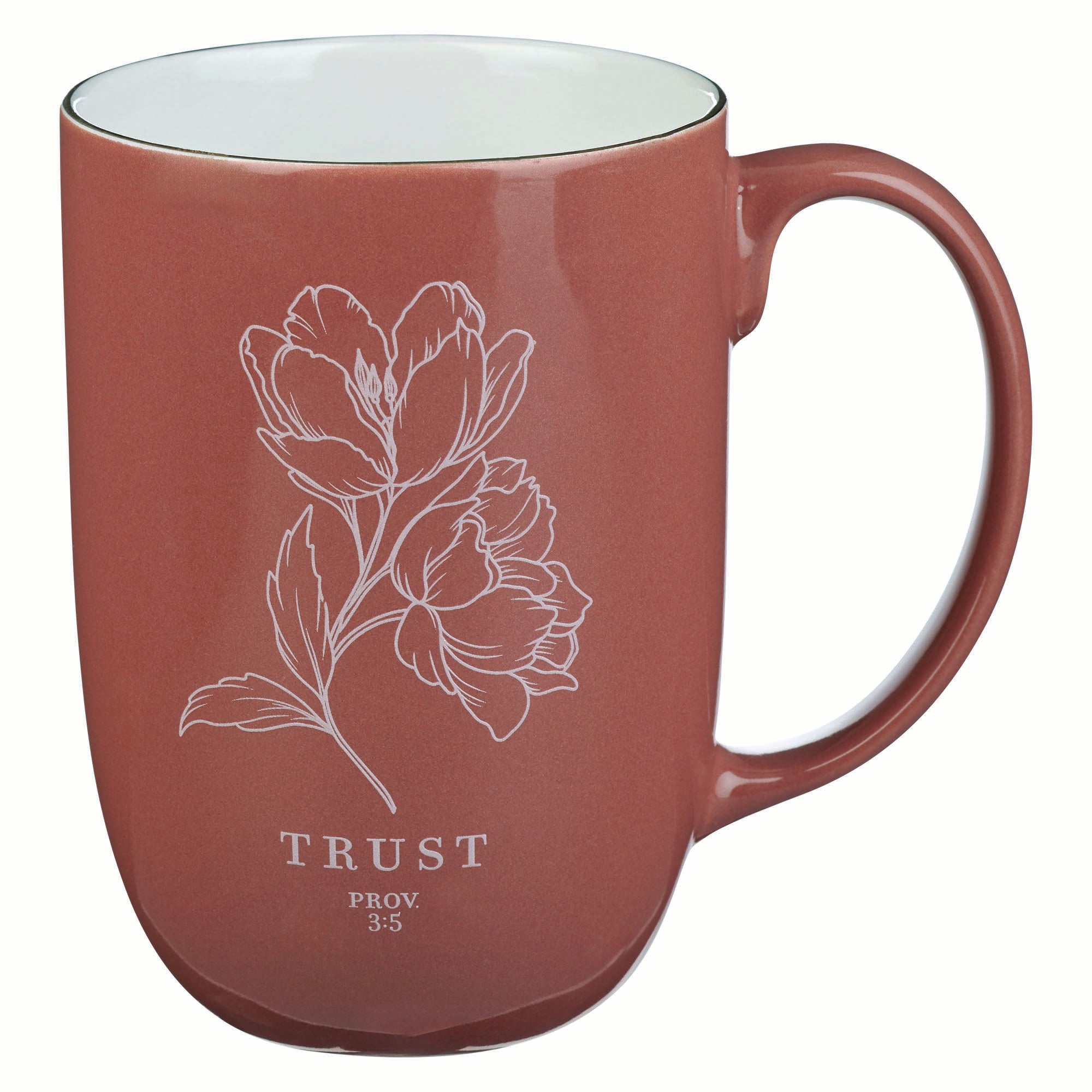 Ceramic Mug: Pink Trust Prov. 3:5