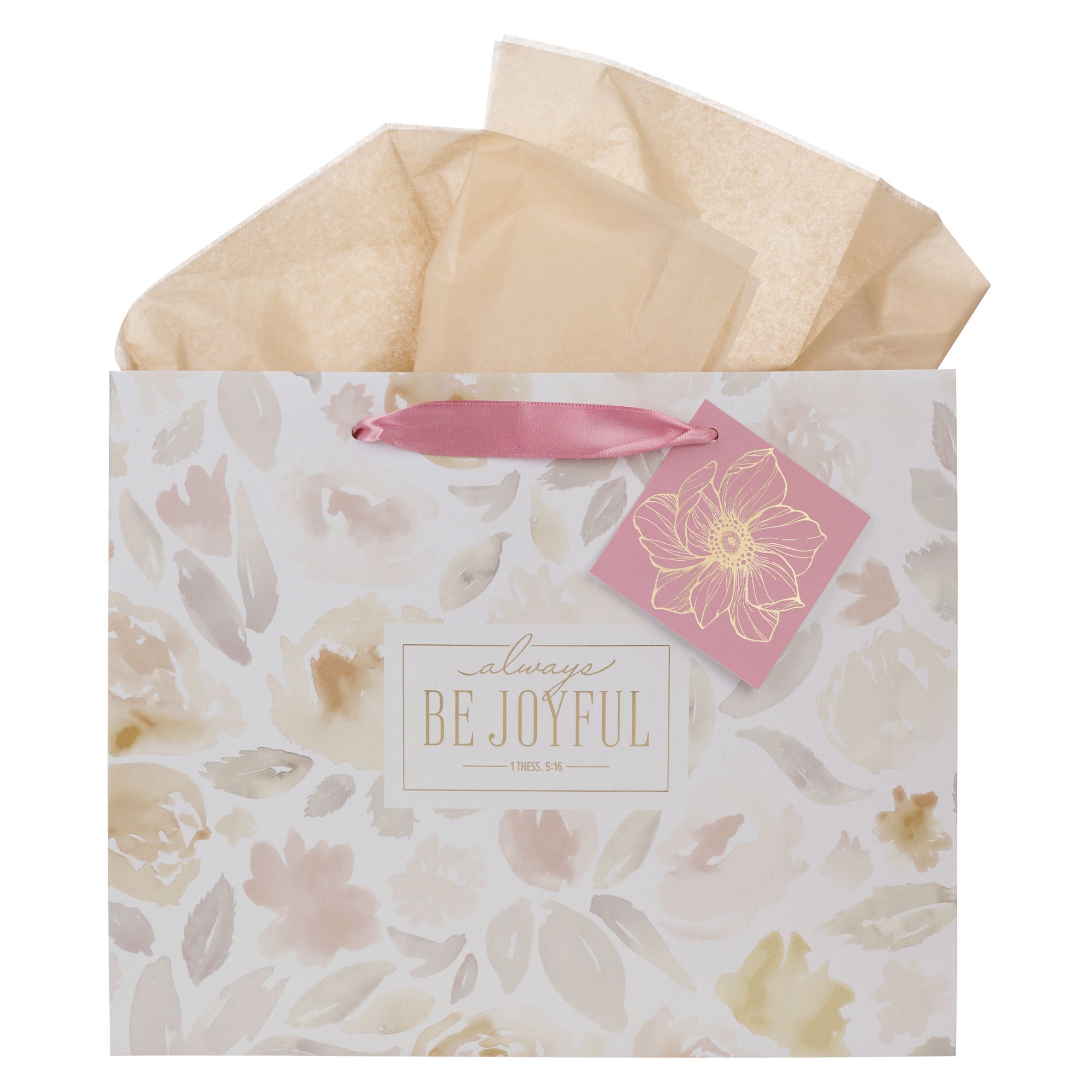 Gift Bag, Large Landscape (Joyful Dusty Mauve Pressed Flower Collection)