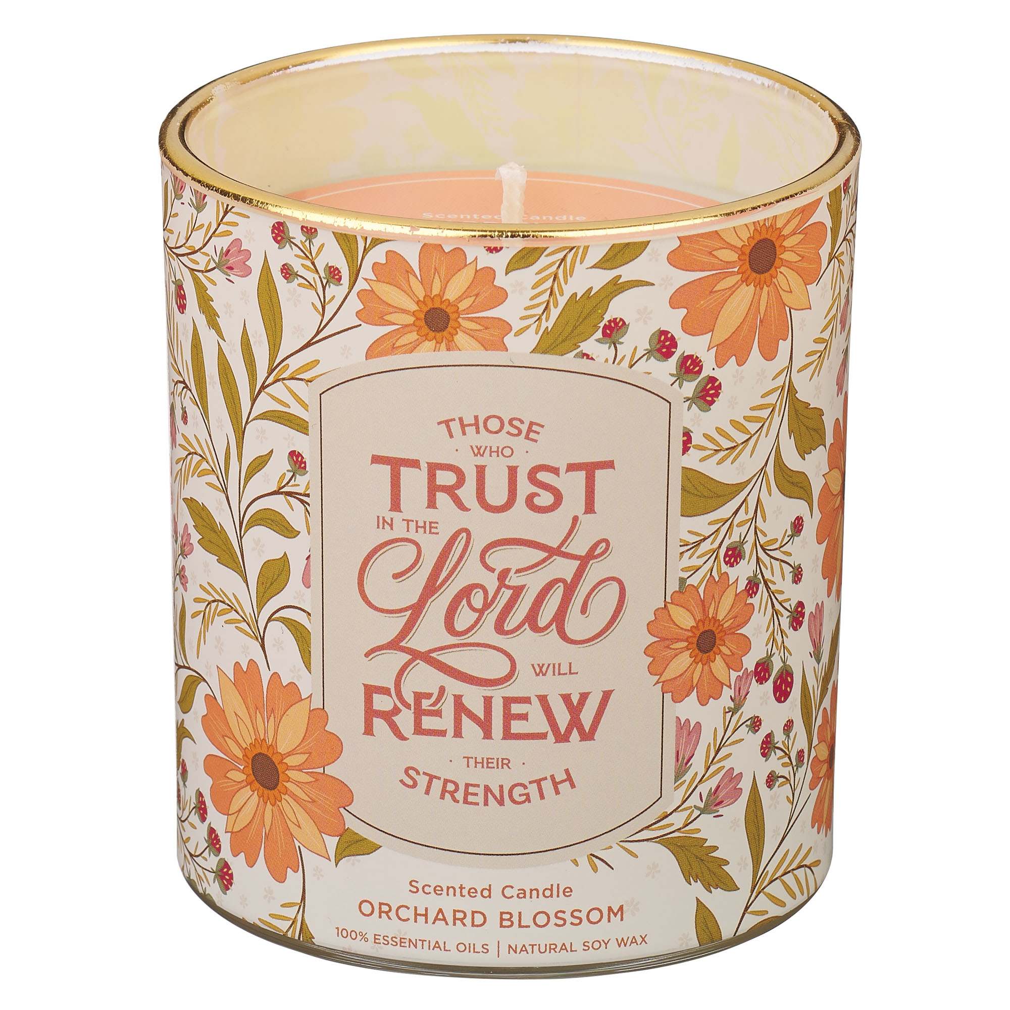 Glass Candle: Those Who Trust In The Lord Isa. 40:31