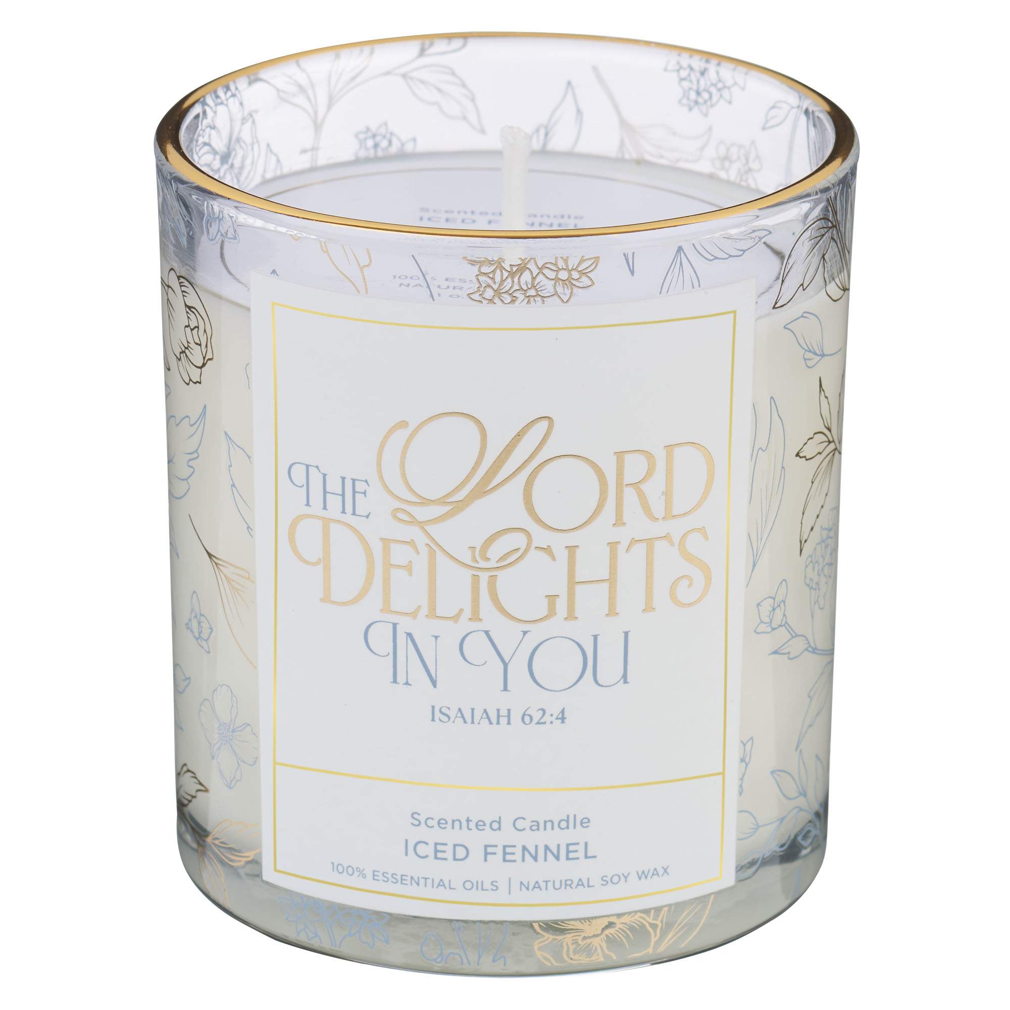 Glass Candle: The Lord Delights In You Isa. 62:4