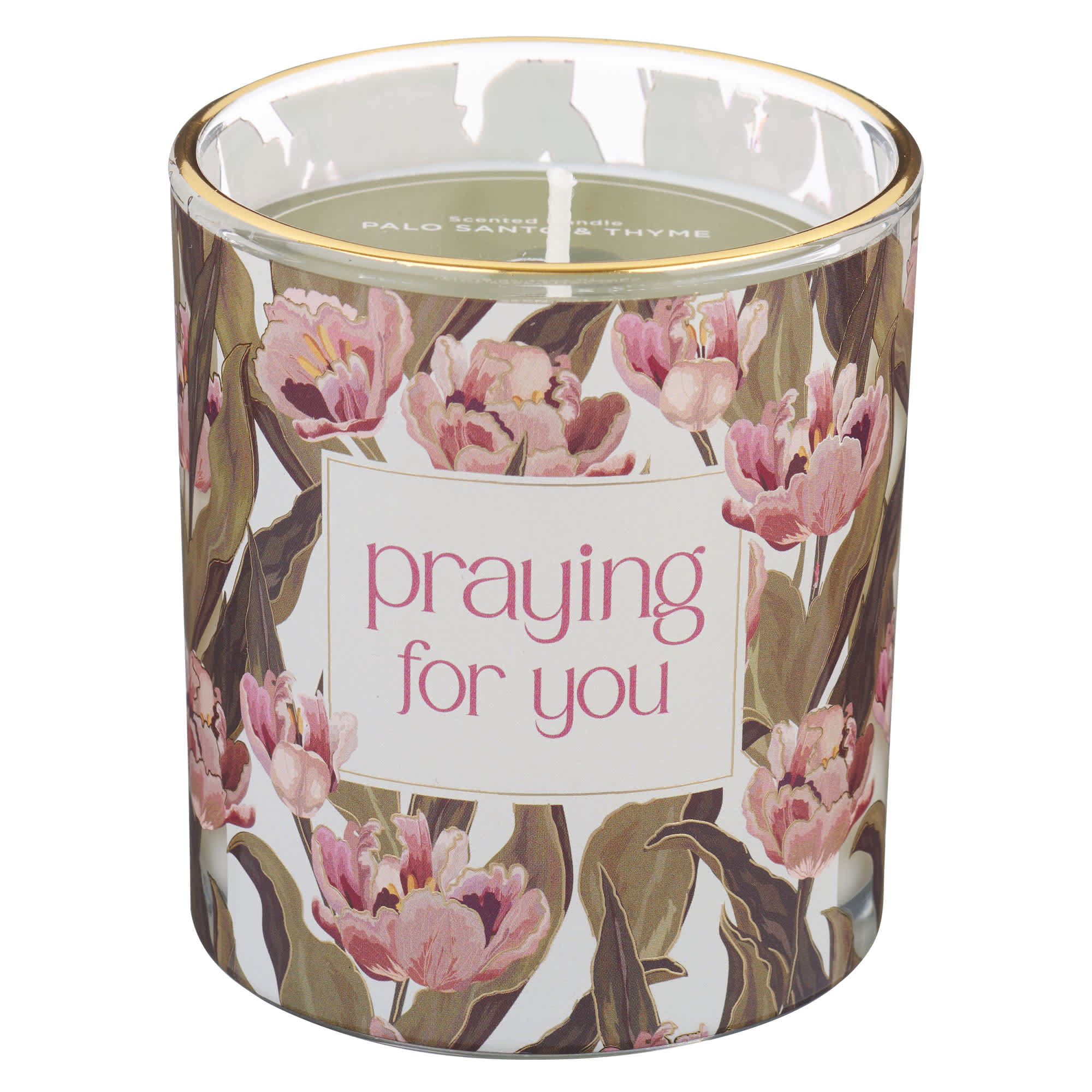 Glass Candle: Praying For You