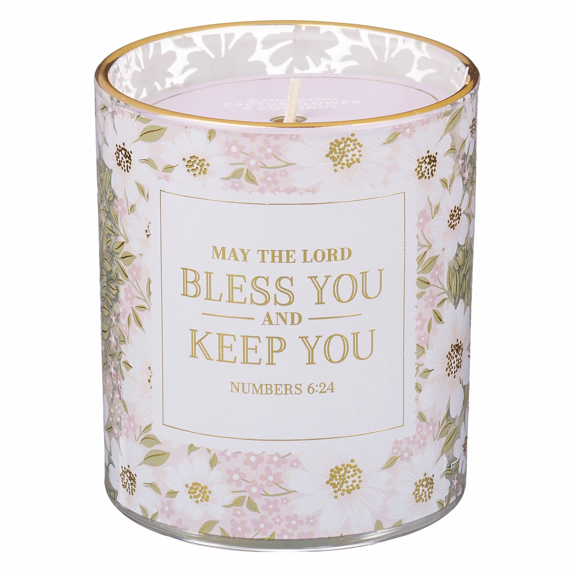 Glass Candle: Bless You and Keep You Num. 6:24