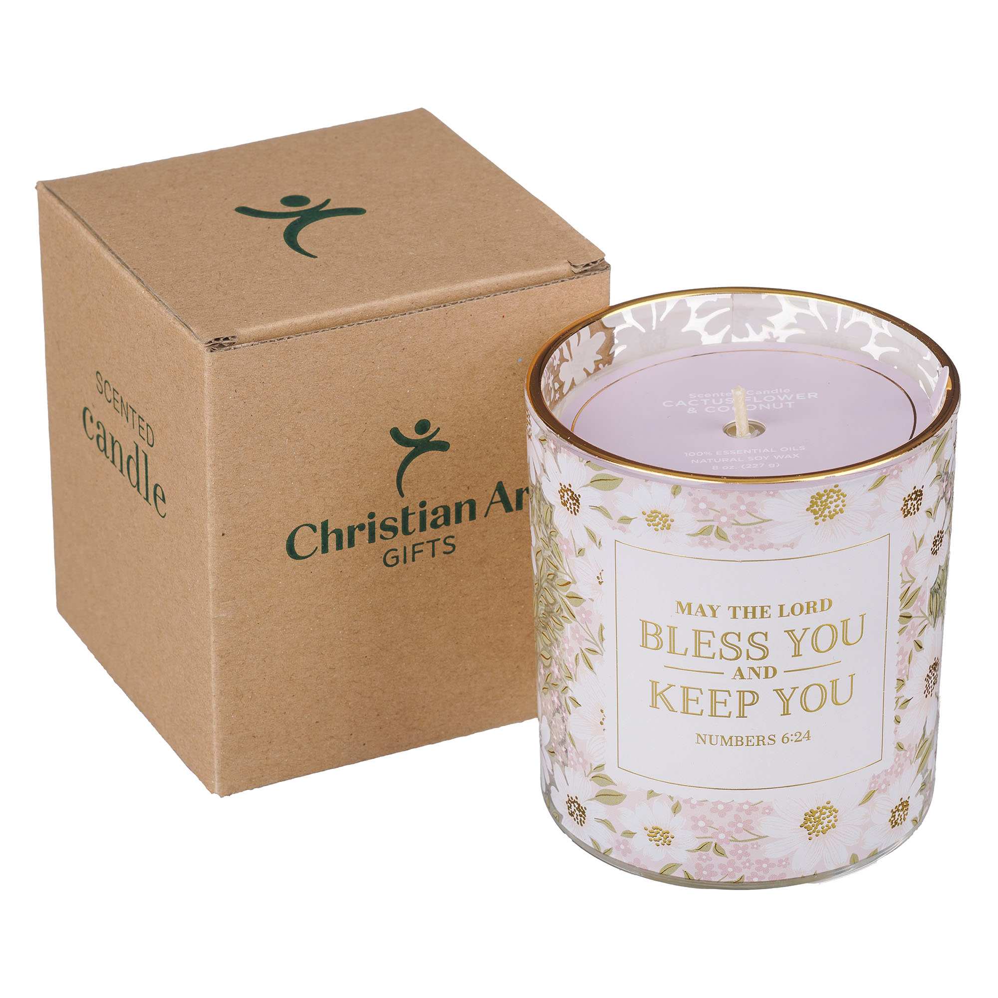 Glass Candle: Bless You and Keep You Num. 6:24
