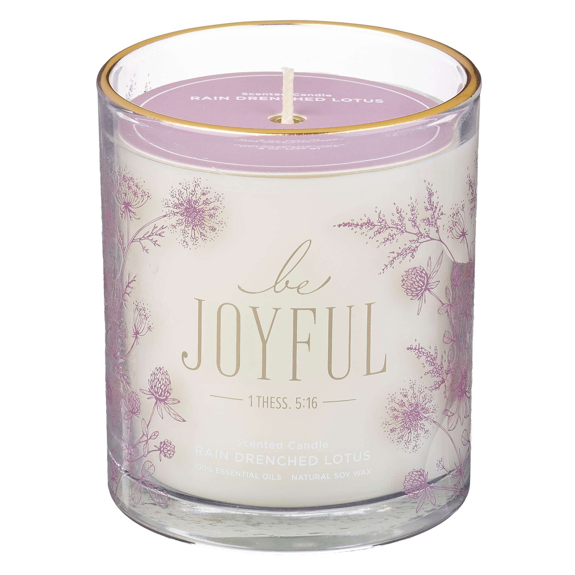 Glass Candle: Be Joyful 1 Thess. 5:16