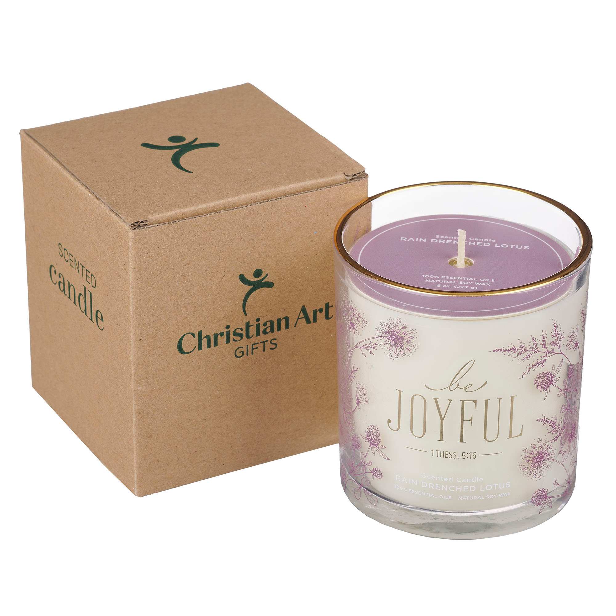 Glass Candle: Be Joyful 1 Thess. 5:16