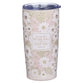 Travel Tumbler, Stainless Steel, 532ml (Bless and Keep You Blush Bloom Collection)