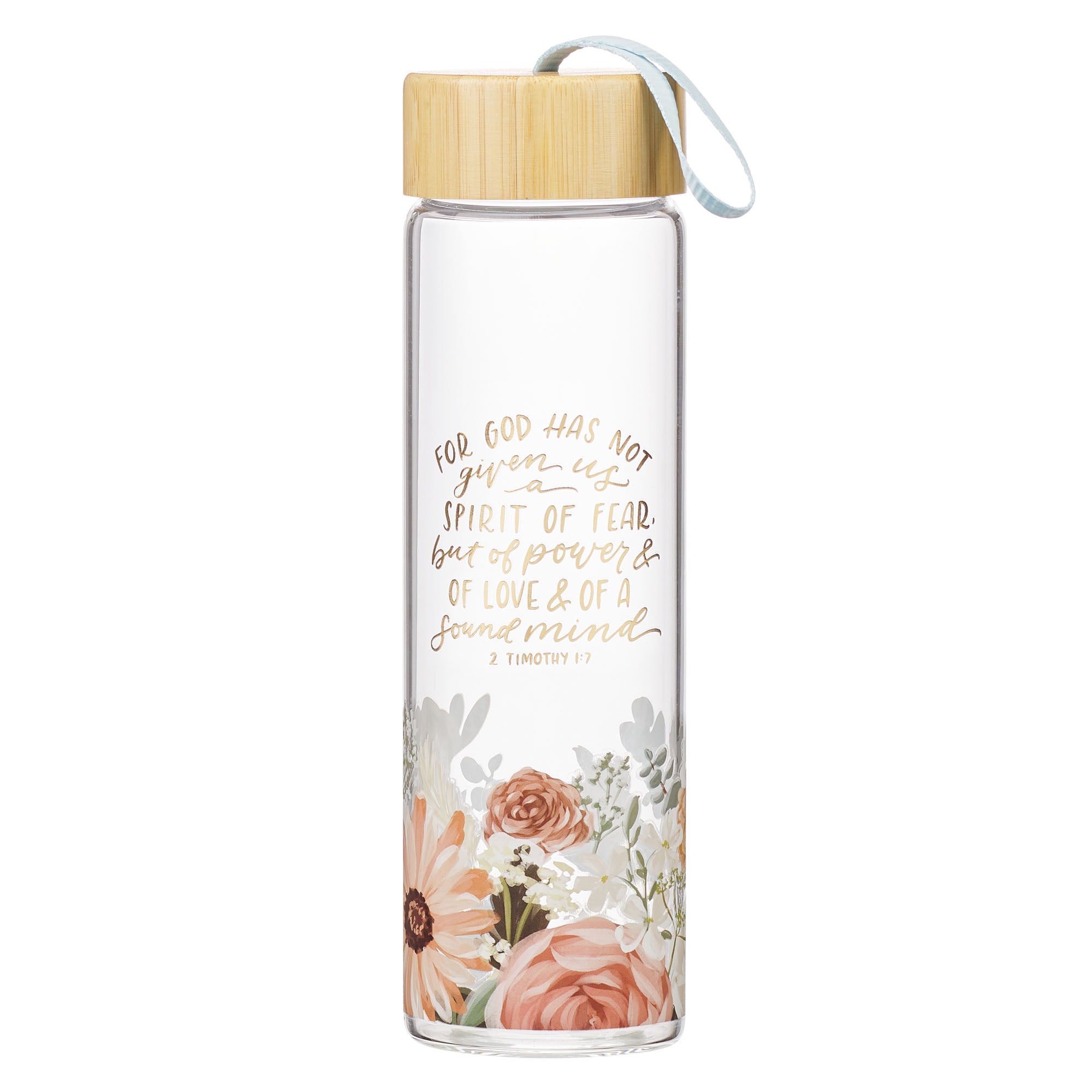 Water Bottle: Glass, For God Has Not Given us a Spirit of Fear (650ml)