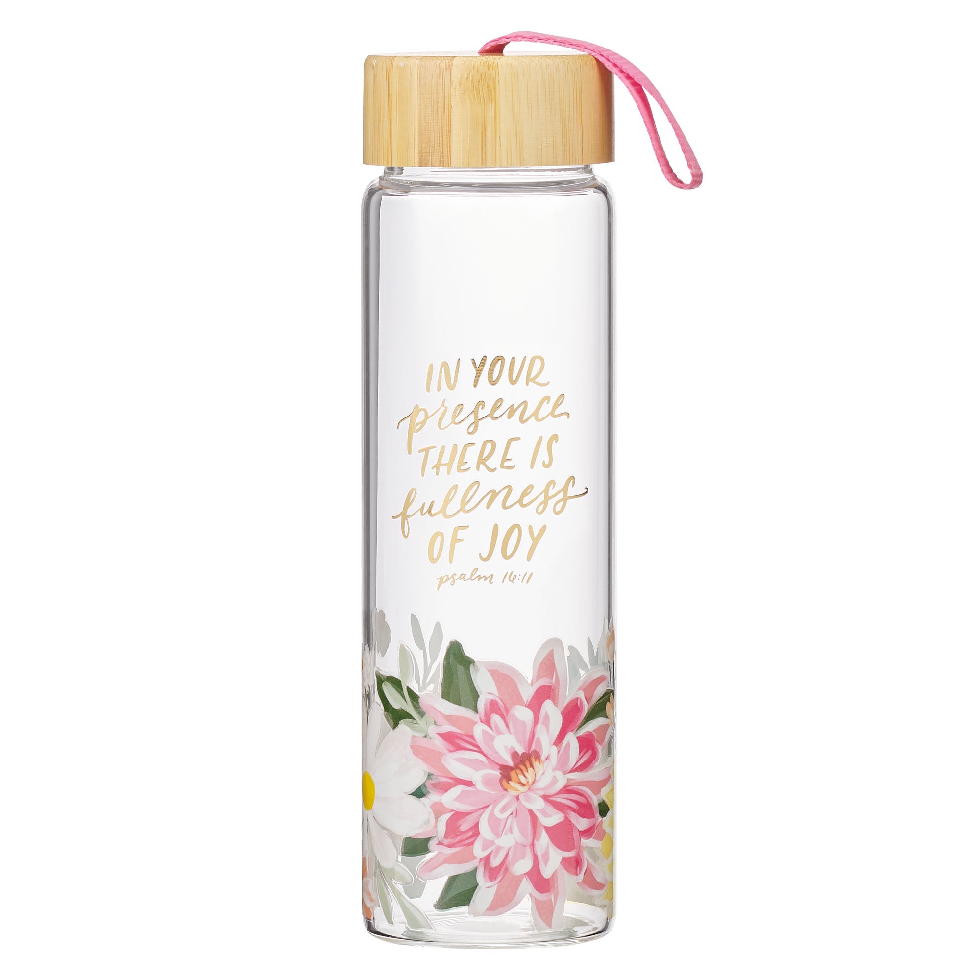 Water Bottle: Glass, In Your Presence There is Fullness of Joy (650ml)