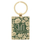 Keyring, Epoxy-filled Metal: Be Still, Green/Gold